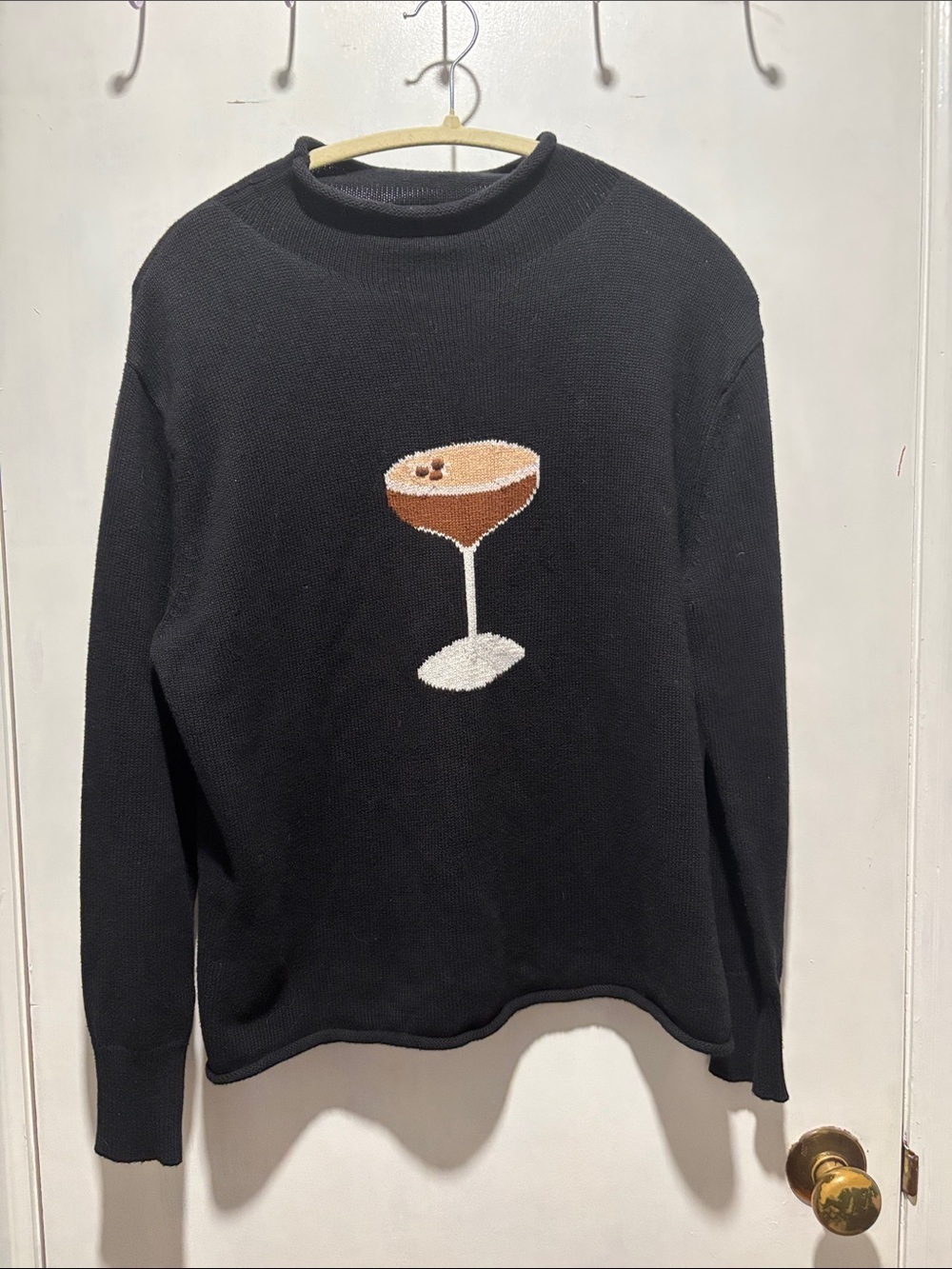 RACHEL ANTONOFF espresso martini roll neck sweater